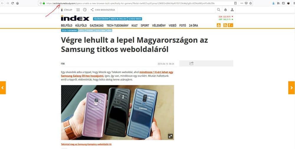 Átverős adathalász weboldal