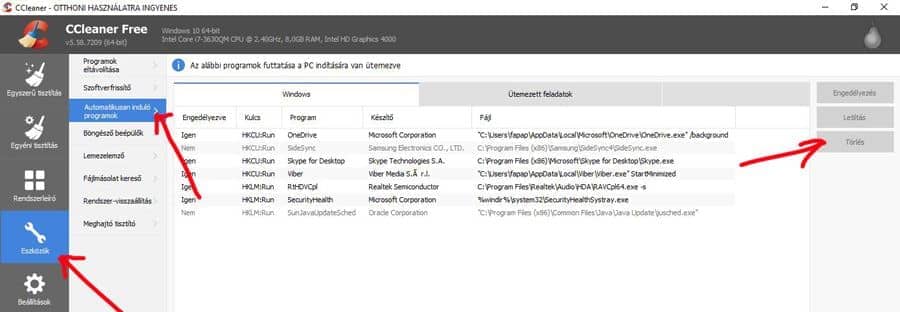 CCleaner használata CCleaner használata