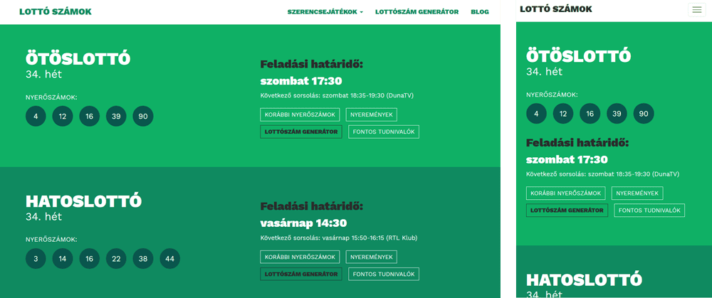 Reszponzív megjelenés