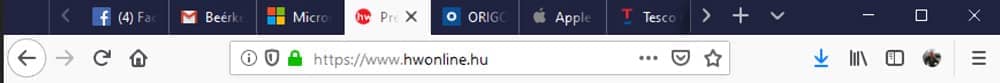 Böngészők címsorában is megtalálható a favicon