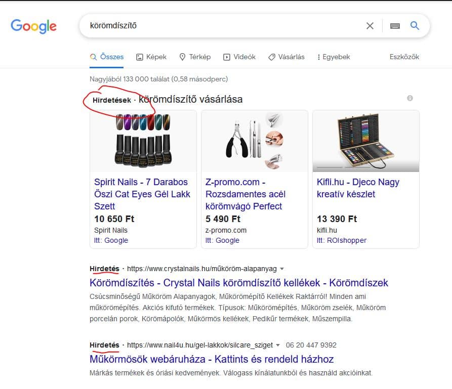 Google Adwords - Google Ads kereső hirdetés