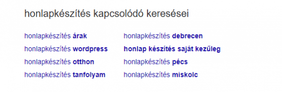 Google lábléc kulcsszavak