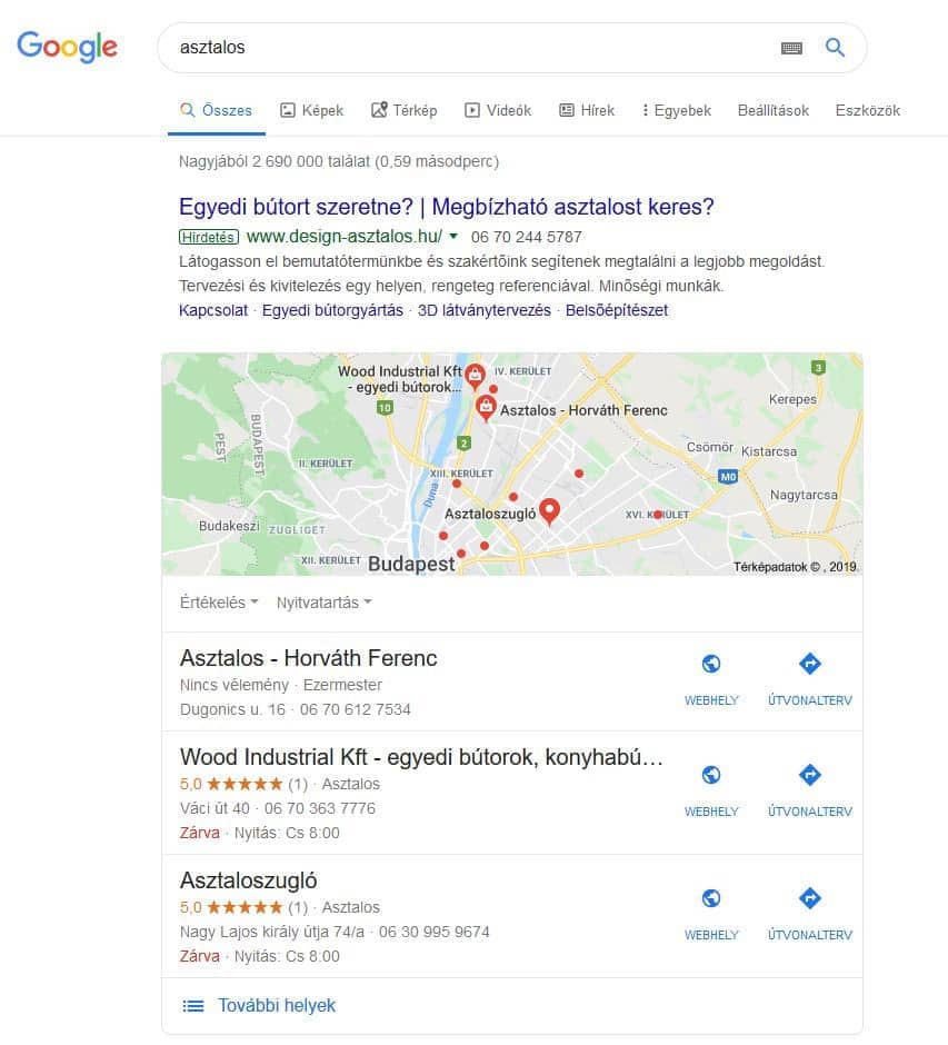 Lokális kulcsszavak a kulcsszó kutatásban