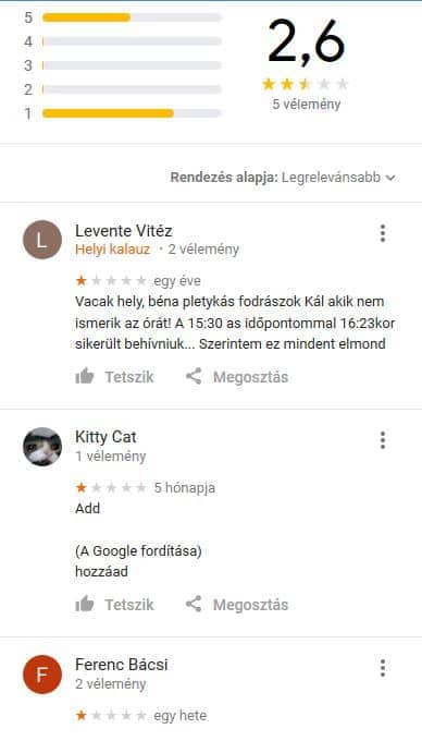 Negatív vélemények kezelése a Google térképen