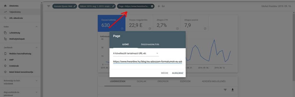 Search Console adatlekérés