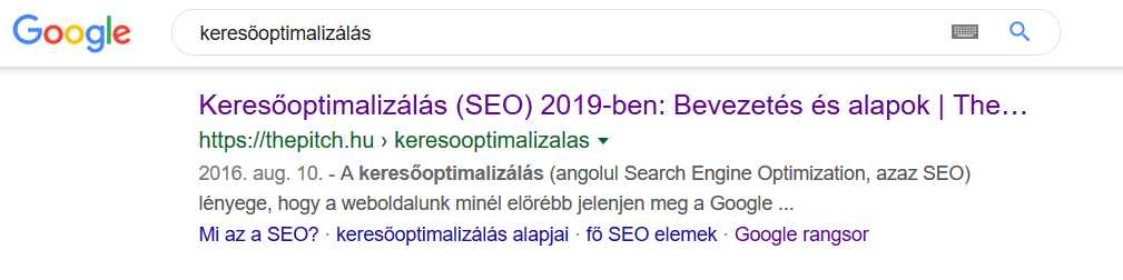 Google keresés