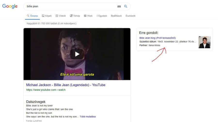 videós találati lista